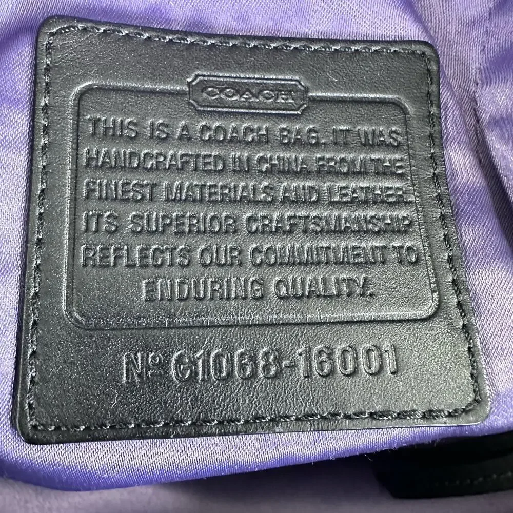 Coach Large Organizer Tote or Baby Bag Student Patent Logo Shoulder G1068